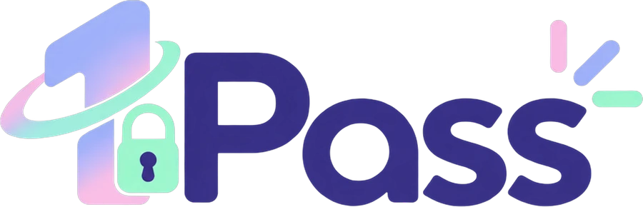 1Pass logo, light version
