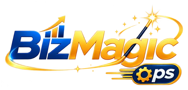 BizMagic Ops logo, light version