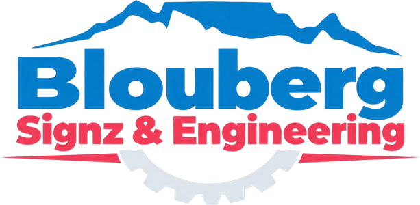 Blouberg Signz & Engineering logo, light version