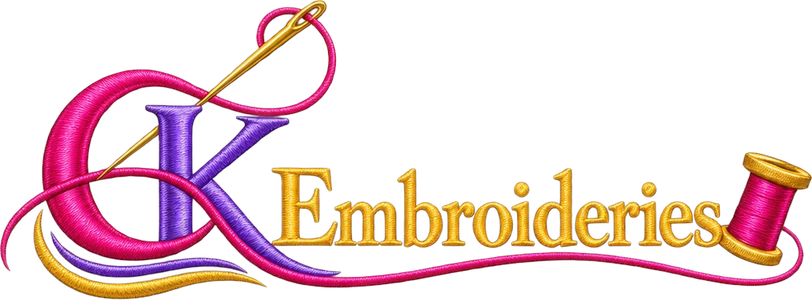 CK Embroideries logo, light version