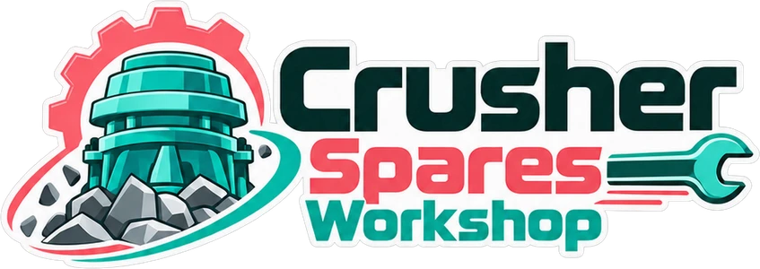 Crusher Spares Workshop logo, light version