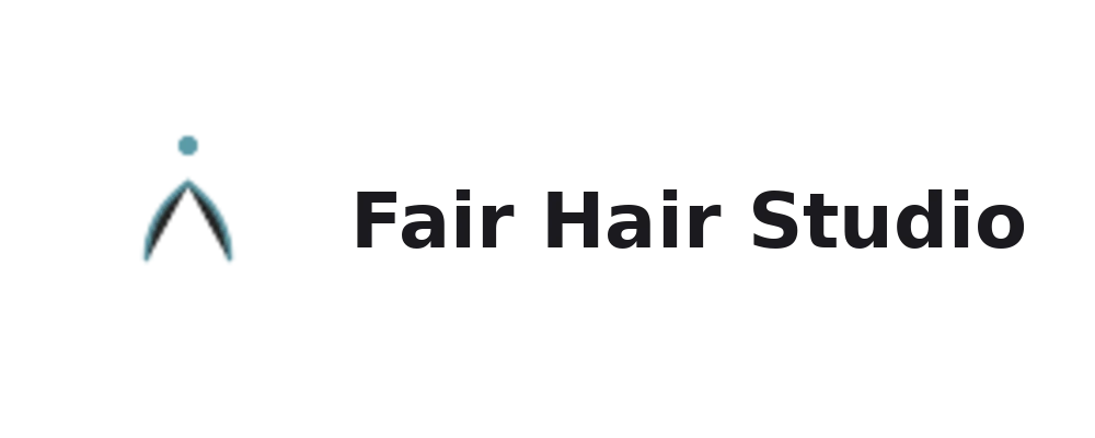 Fair Hair Studio logo, light version
