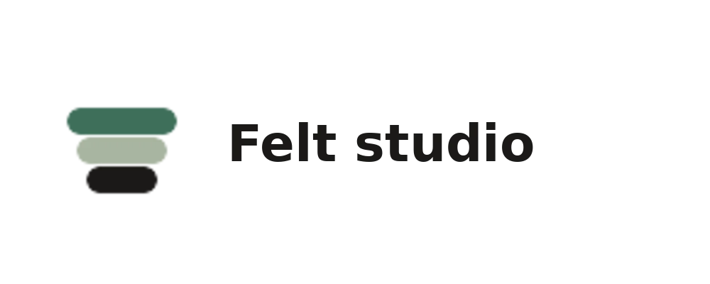 Felt Studio logo, light version