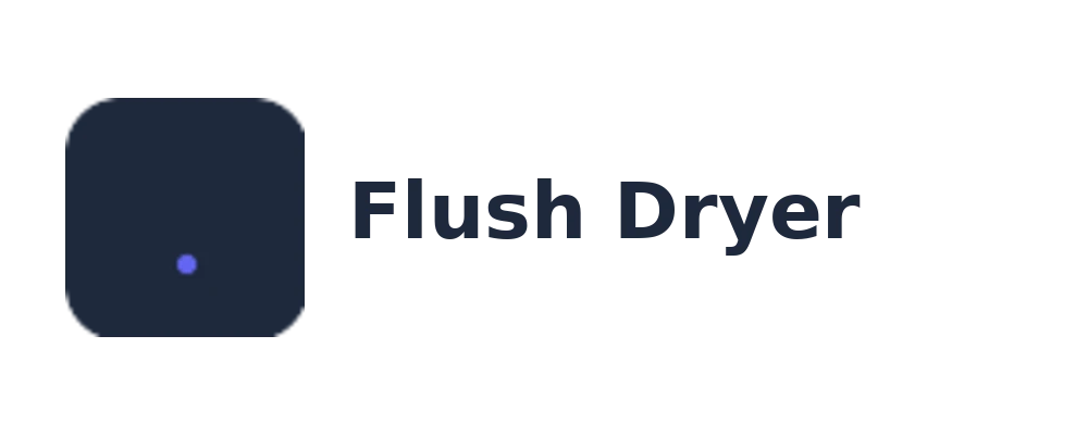 Flush Dryer logo, light version