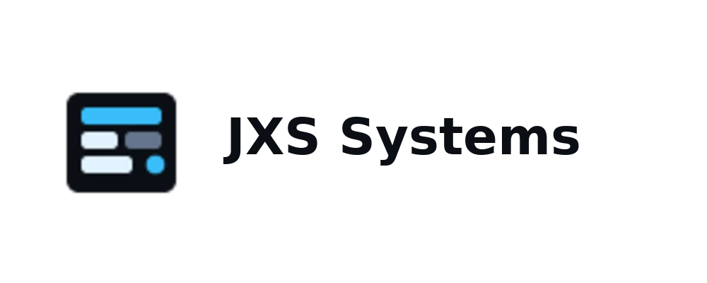JXS Systems logo, light version