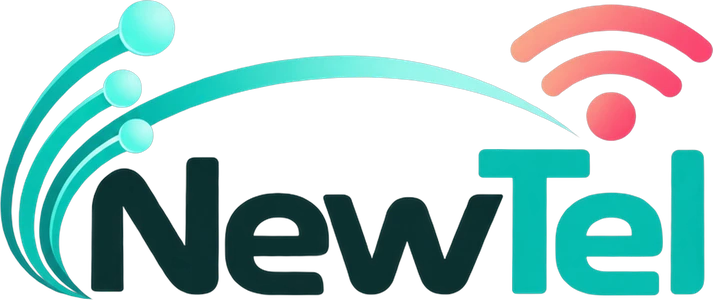 NewTel logo, light version