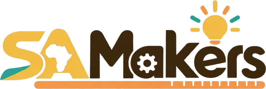 SA Makers logo, light version