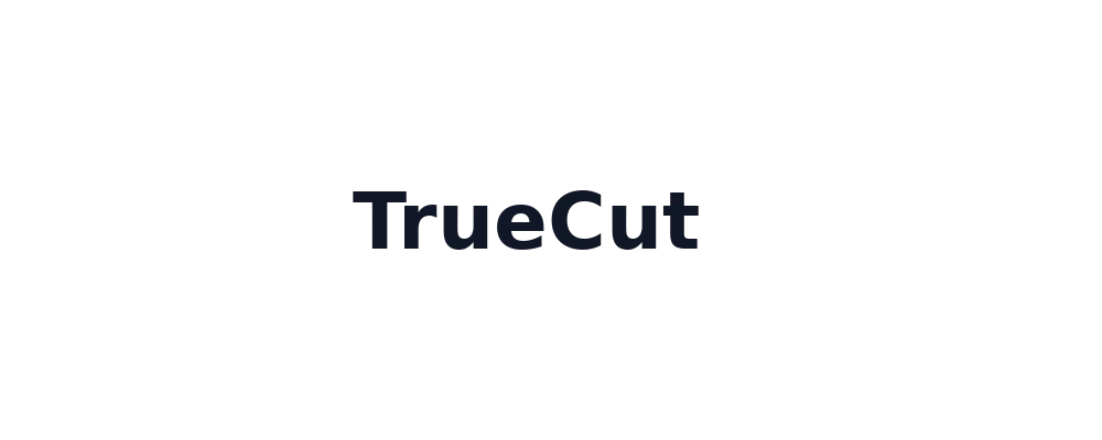 TrueCut logo, light version